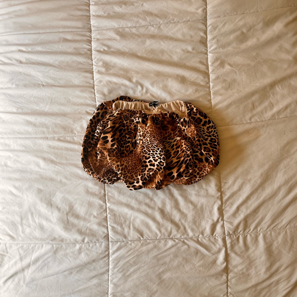 Leopard Print Mini Skirt